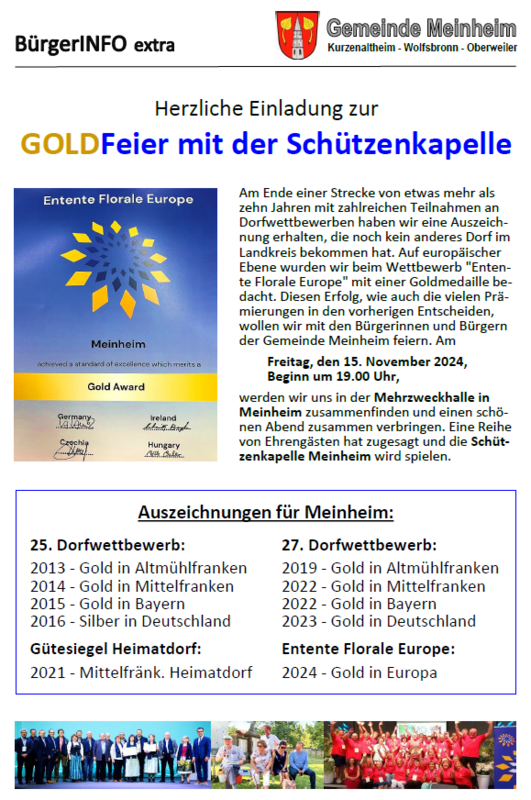 BürgerINFO extra GOLDFeier